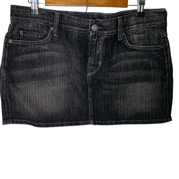 Citizens of Humanity Skirt Women's Size 31 Gray Stonewash Mini Rocker Stretch - Picture 1 of 9